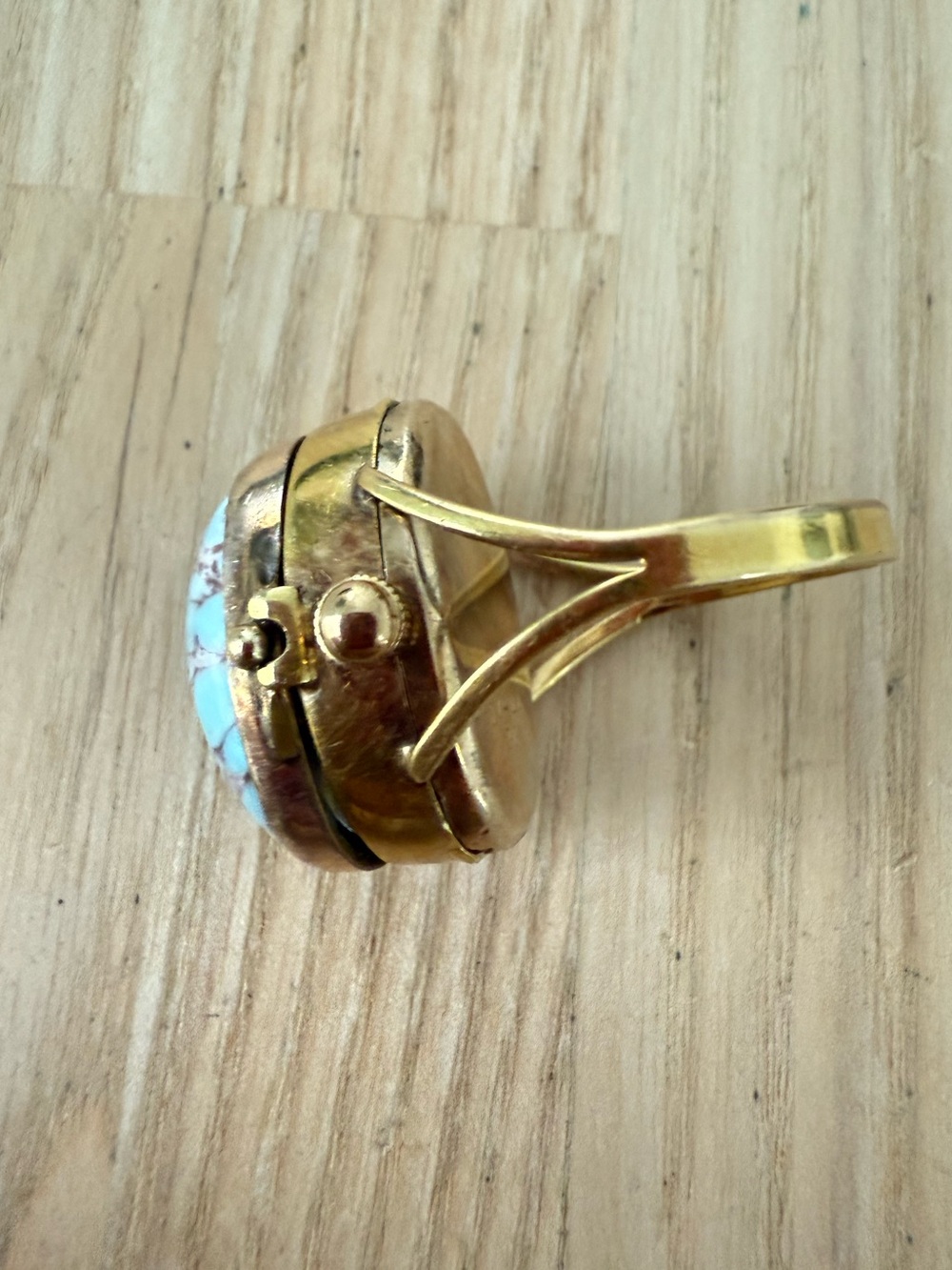 Vintage RARE Buren Rival mechanical watch ring gold tone NEEDS SERVICE - Picture 4 of 8